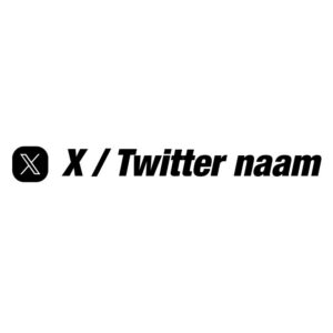 Logo van platform met naam X/Twitter